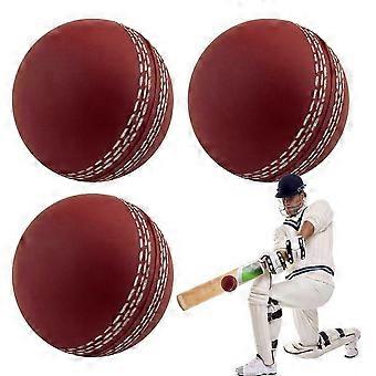 10 Pack PU Cricket Balls for Training, Swing Spin Rebound Practice, Safe Soft Cricket Balls for Garden Field Use, Brown