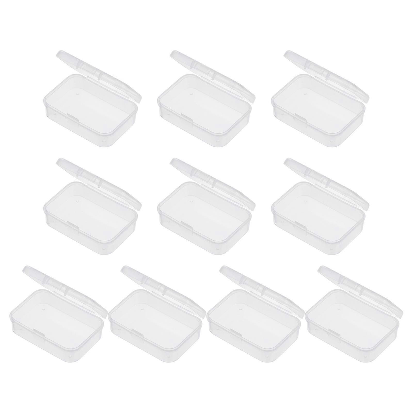 10 Pcs Plastic Rectangular Transparent Guitar Pick Storage Cases (Transparent )