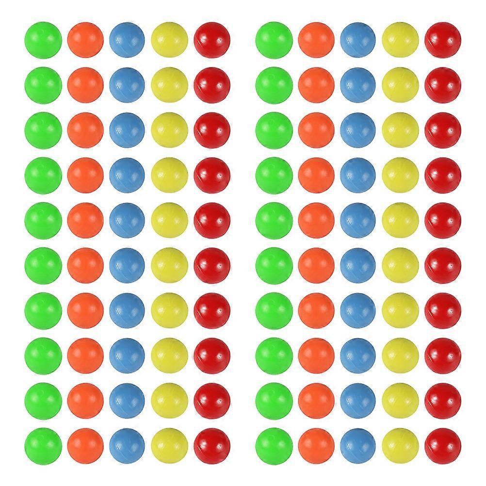 100pcs Colored Plastic Balls Counting Balls for Probability Learning (5 Colors)