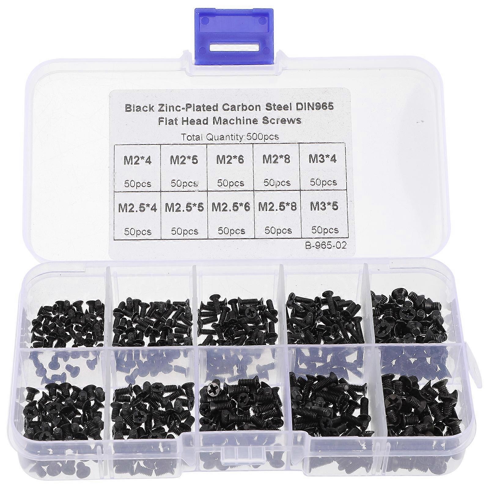 1 Set Countersunk Screw Flat Head Caps Screw Laptop Flat Head Tapping Screw