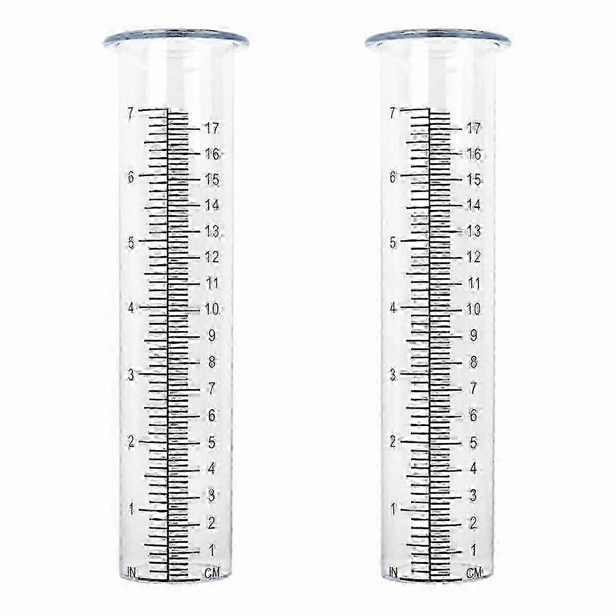 2pcs Plastic Rain Gauge Replacement Tube