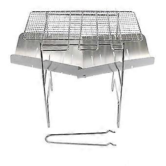 Outdoor Camping Folding Barbecue Stove-wood Stove Picnic Barbecue Utensils