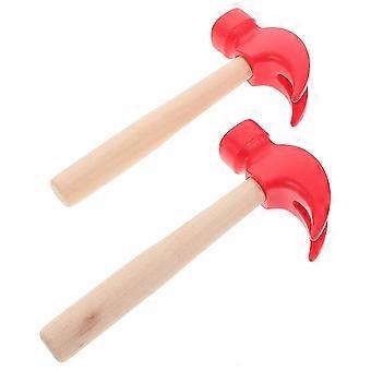 2Pcs Children Wood Hammer Tool Toy Simulation Maintenance Hammer Tools Toy