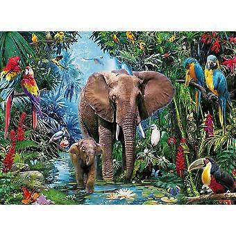 Jigsaw Elephant Parrot Rainforest Puzzles CYQL-026