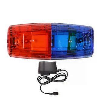 LED-Polizeilicht, rot/blau, Schulterlampe, Vorsicht, Notfallwarnleuchte, Sicherheitsleuchte, USB-aufladbar, mit Clip, weiße Taschenlampe