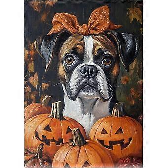 Halloween Boxer Dog Jigsaw Puzzle - Pet Pumpkin Costume Portrait for Boxer Dog Owner SQZ1007