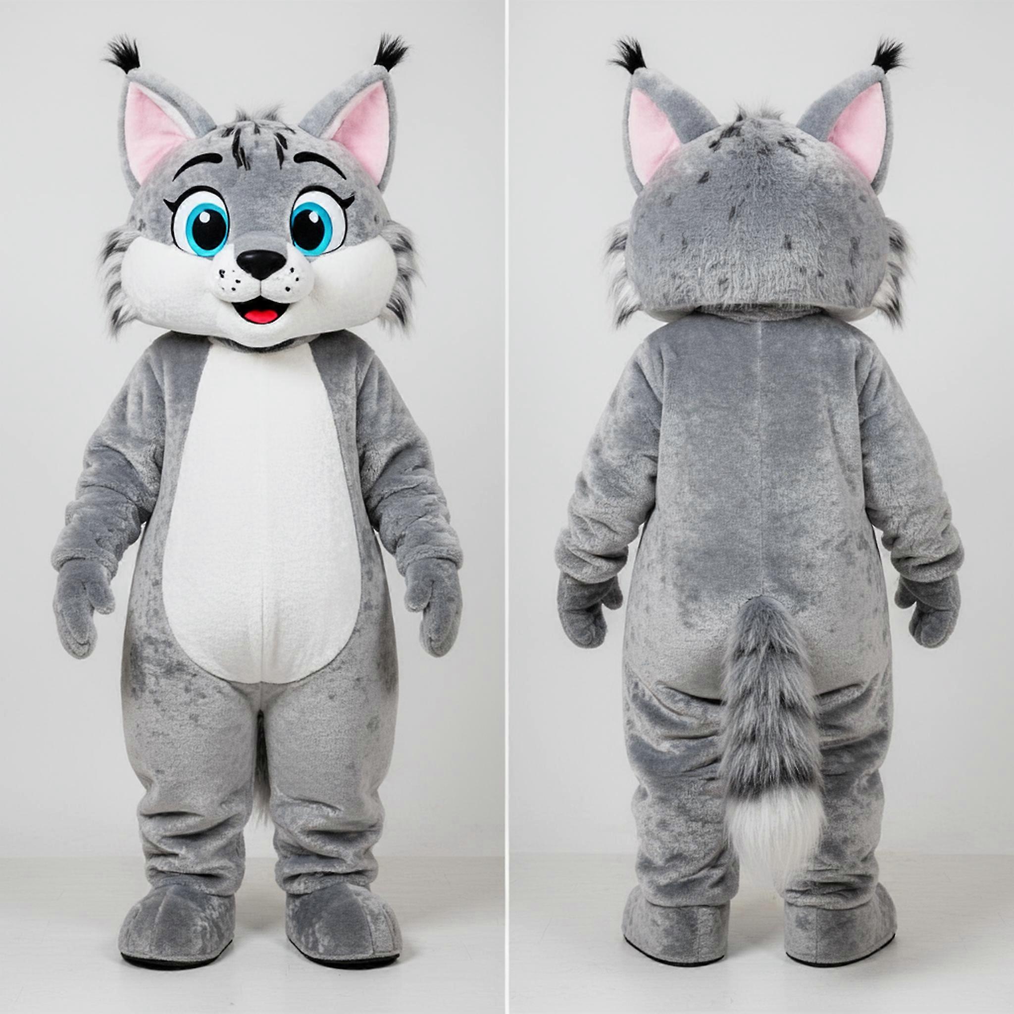 MASTICOT Silver Sleek Lynx Mascot