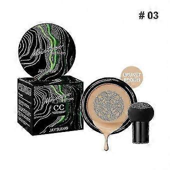Jaysuing Mushroom Head Air Cushion Cc Crème Hydratante Fond de Teint Correcteur Blanchiment | 03 brun foncé