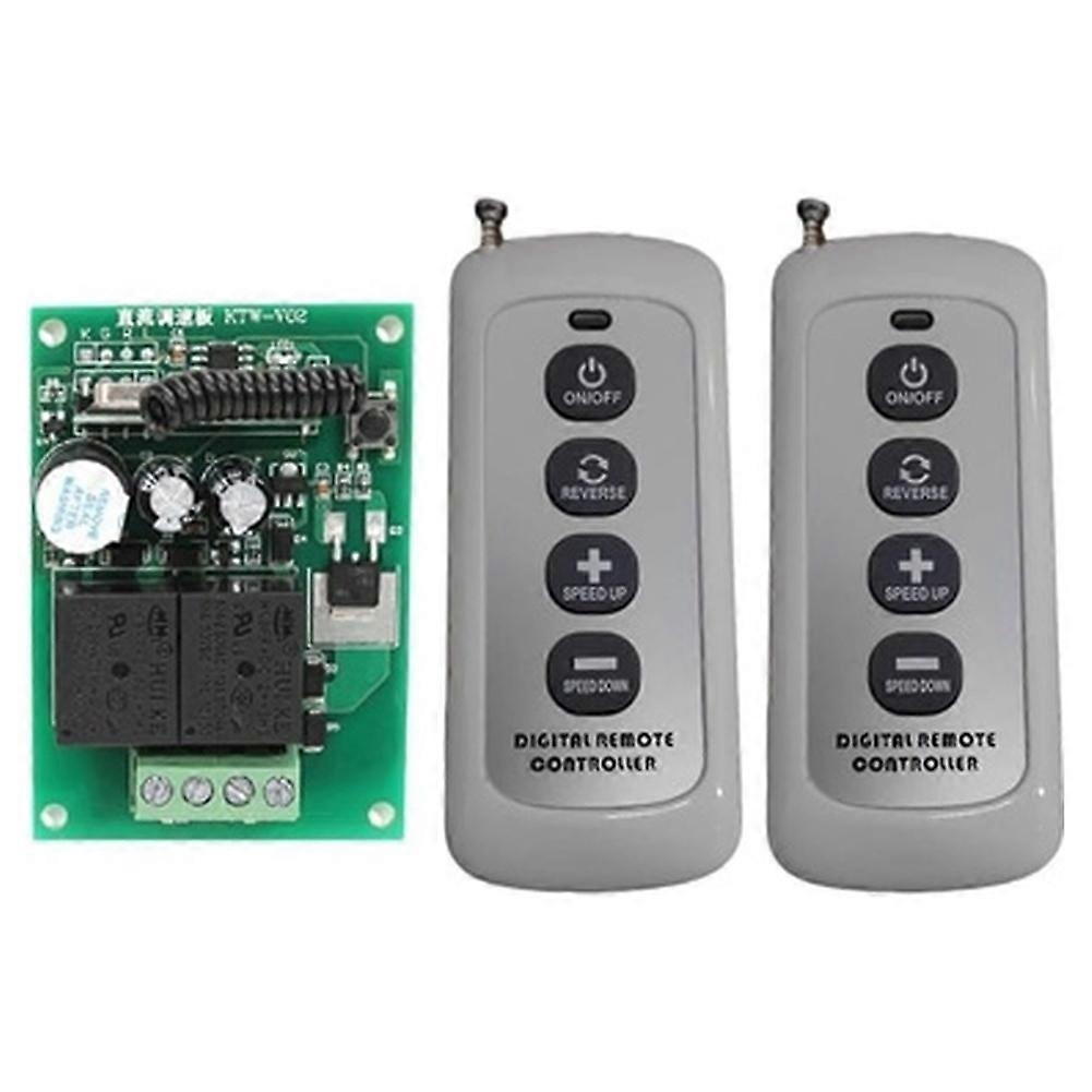 DC12V Motor Controller Speed Wireless Remote Control Electric Dining Table Rotary Speed Regulator Motor Controller, 1Kit