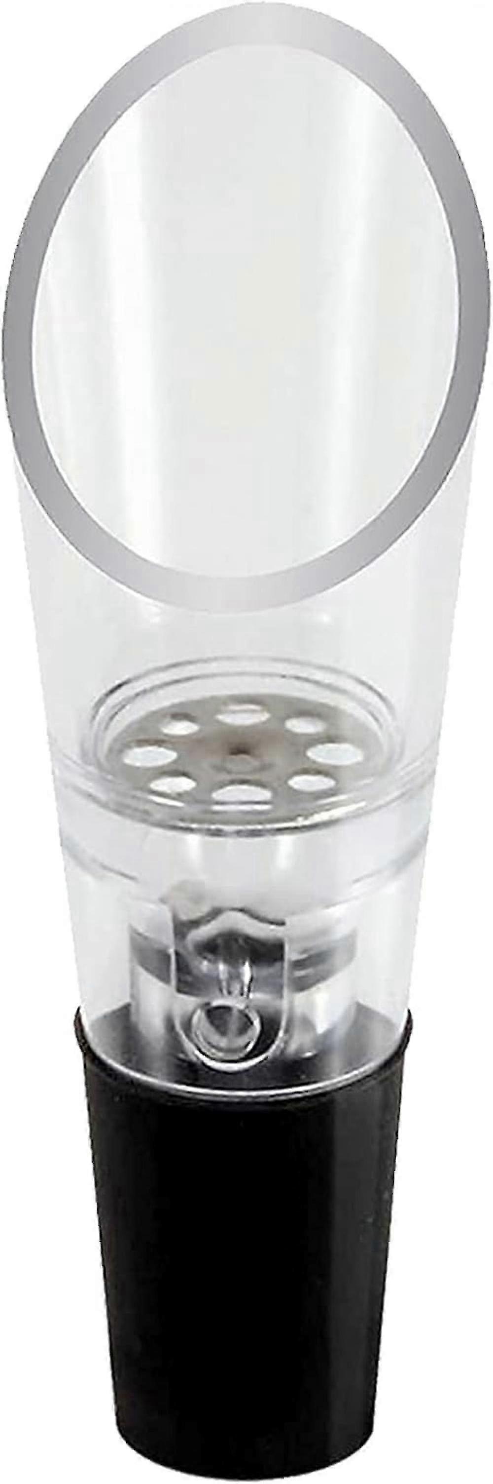 Verseur aérateur de vin - Verseur et aérateur de vin haut de gamme, carafe aératrice, bec verseur aérateur - (Transparent/Noir) - kyhh