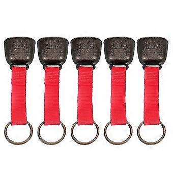 Loud Bear Bells, Iron Cloth Material, Multi Color, Small Lightweight, Crisp Clear Sound, Mute Function, Multi Use for Hiking Camping Farm Pets, 5 Pack