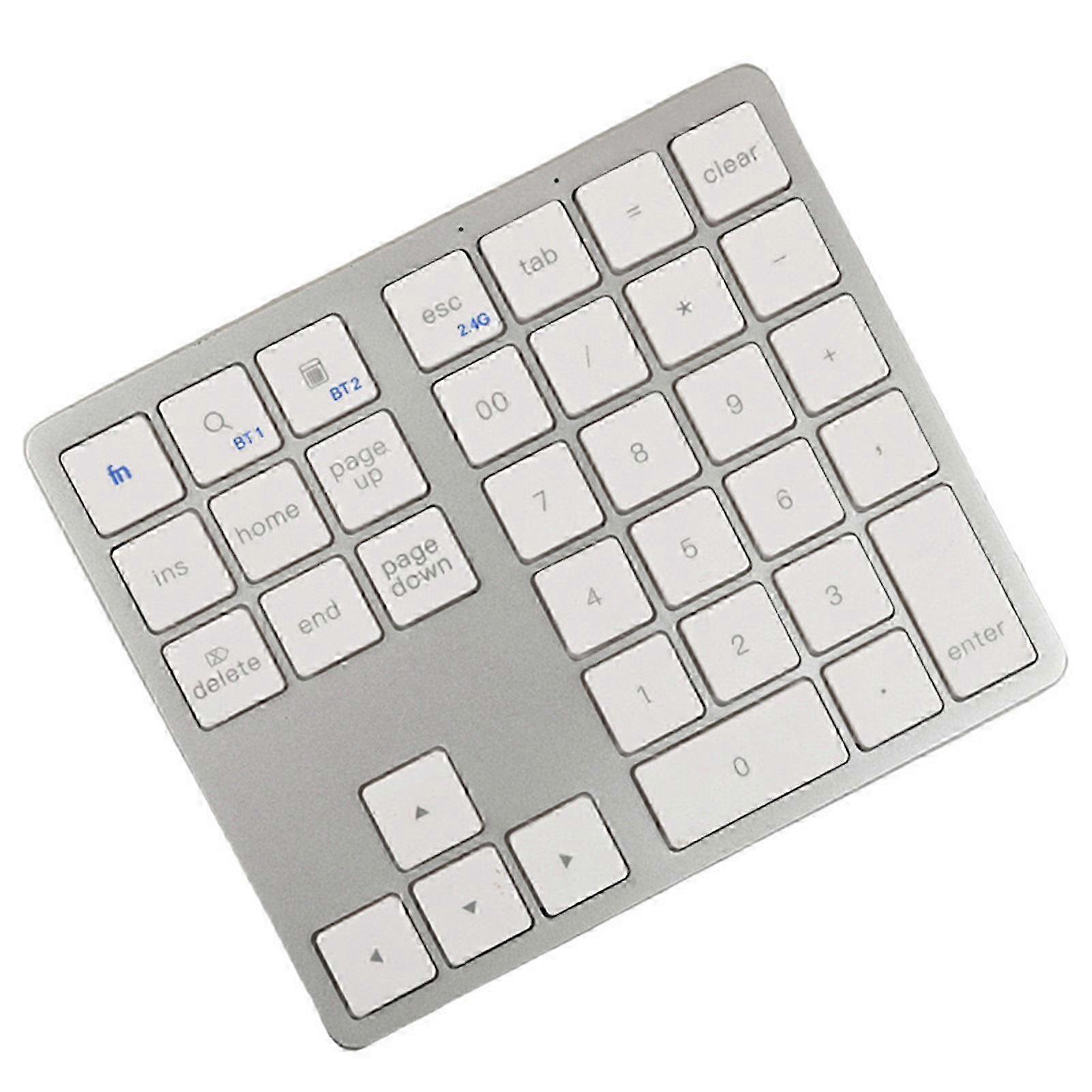 Wireless 35 Keyboard Bluetooth Numeric Keypad Numpad Compact Size Small Keyboard for Office Desktop PC Windows