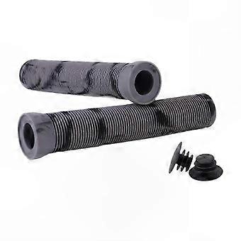 Mountain Bike & BMX Handlebar Grips - 2 Pcs Soft Rubber Replacement Bicycle Hand Grips, Black/Gray