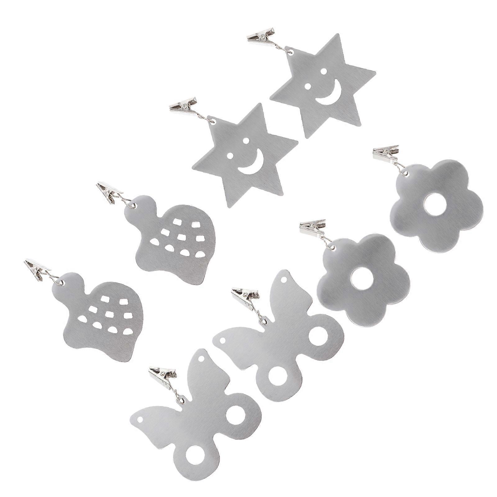 Sunflower Tablecloth Clips Silver for Stable Fixing 16Pcs Decorative Set