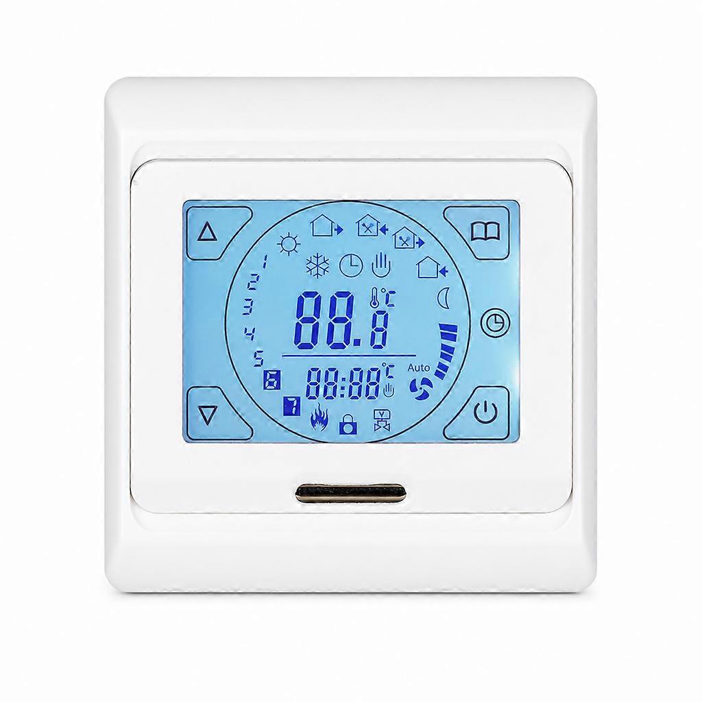 E91.716 Electric Heating Thermostat, Touchscreen, Weekly Programmable, 16A, Underfloor Heating, 3m Sensor