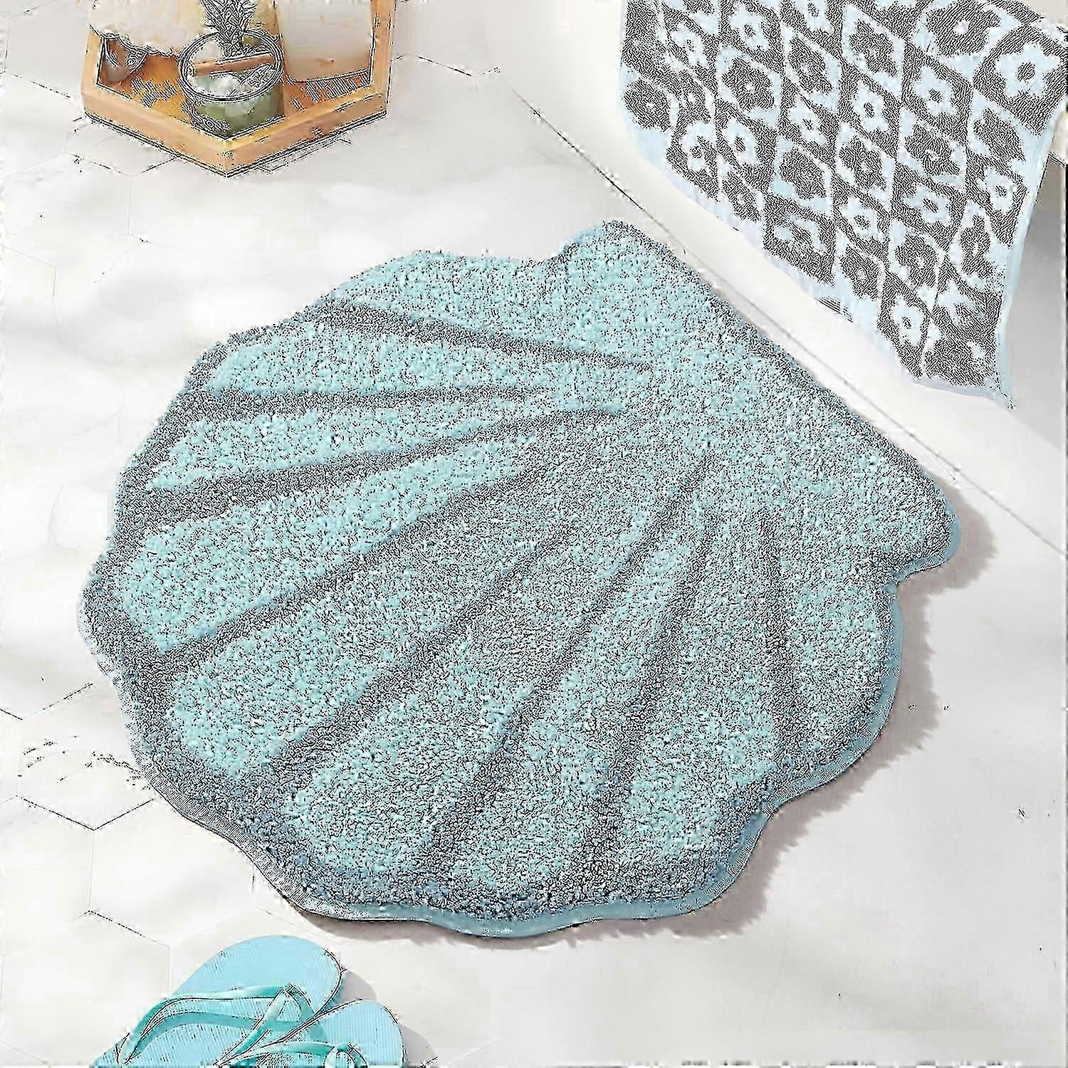 Aqua Seashell Anti-Slip Bath Mat