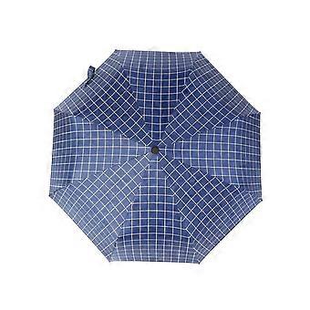 Compact Travel Umbrella Navy Blue, Windproof Waterproof Folding Design, Lightweight UV Sun Protection