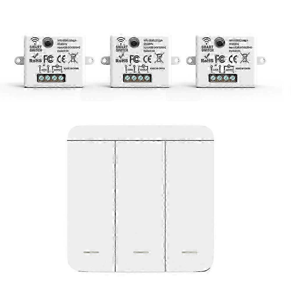 3-Gang RF Wireless Wall Switch