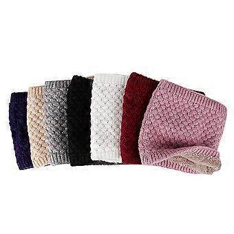 Warm Neck Circle Scarf Unisex Knit Loop Scarf Pink for Women and Men