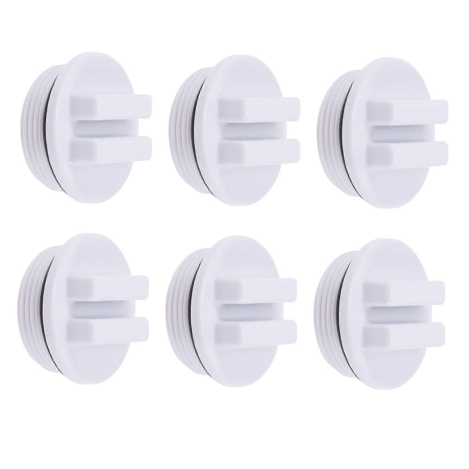 6pcs Pool  Plug Leakproof Seal Threaded Drain Winterizing for Above Ground Inground Pools Easy Install Essential Accessory