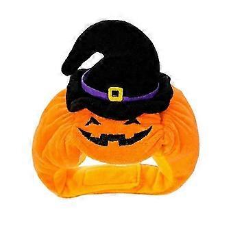 Halloween-Haustierkostümhut für kleine Hunde und Katzen, Kürbiskostüm-Kopfbedeckung mit Mini-Hexenhut-Design für Themenveranstaltungen, Fotoshootings und Feiertagspartys
