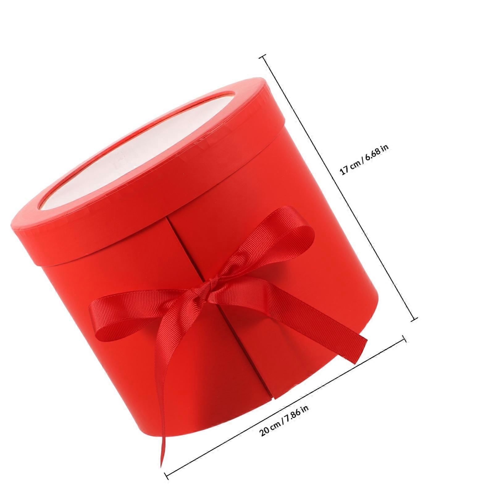 Flower Gift Box Round Gift Box for Flower Packaging Double Layers