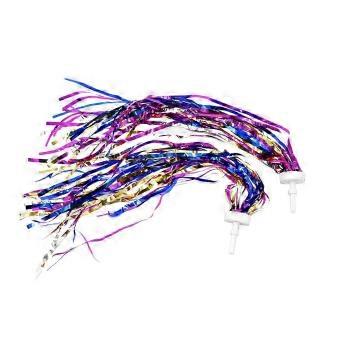 2 Pairs of Children Bike Streamers Handlebar   Ribbon Kids Scooter Tassels (Multicolor)-bj