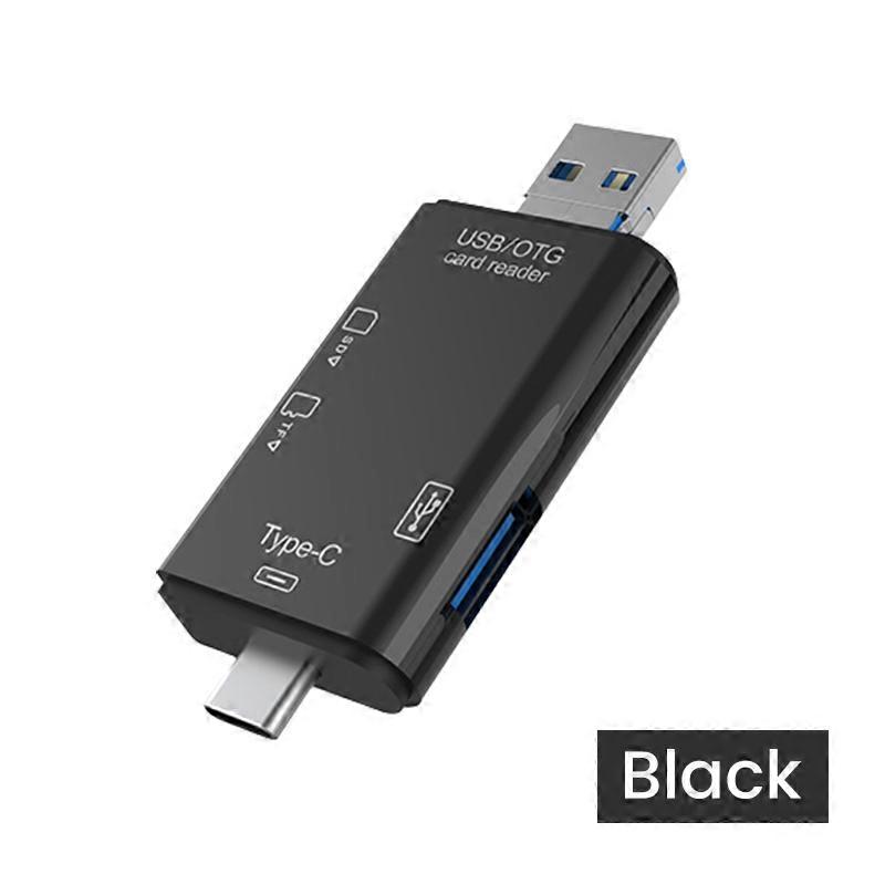 USB Type C Card Reader 6 in 1 OTG Multi-Function Usb 3.0 Micro TF SD USB Card Reader Adapter PC Laptops Tablet Phone Accessories
