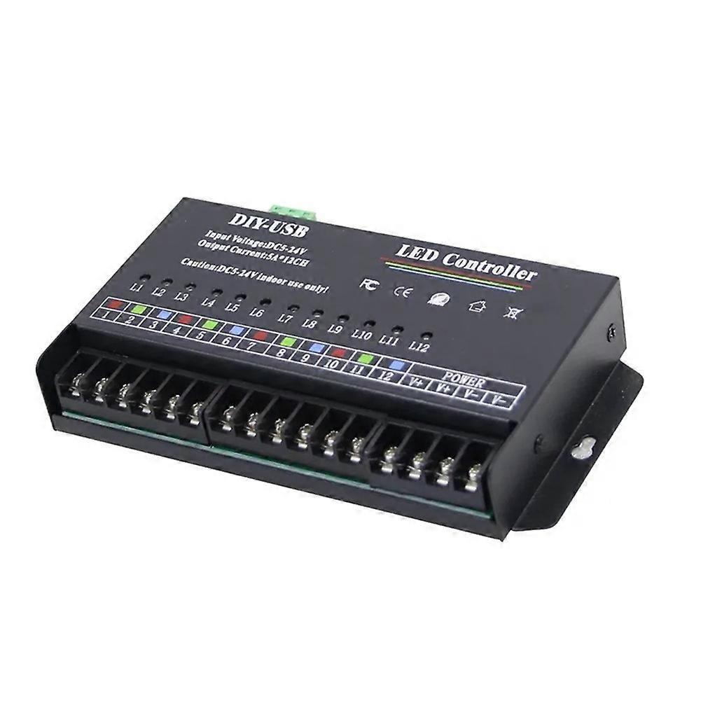DIY Autonomous Programming Controller 12Way Programmable USB DIY LED RGB Controller for 3528 5050 S core