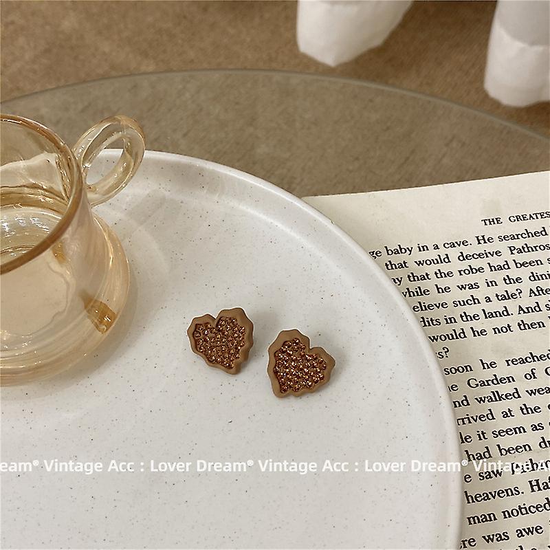 Retro Geometria Latte Tè Caffè Colore Orecchini Femmina Minority Feeling Arco Orecchini Capelli Accessori