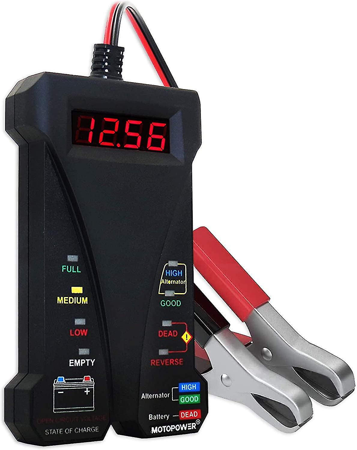 12v Digital Battery Tester Voltmeter And Alternator Charging System Analyzer With Lcd Display And Led Indication