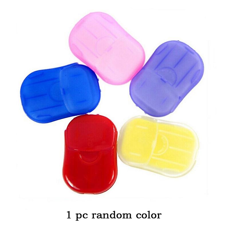 20pcs/box Disposable Mini Travel Soap Paper Washing Hand Boxed Scented Sheets
