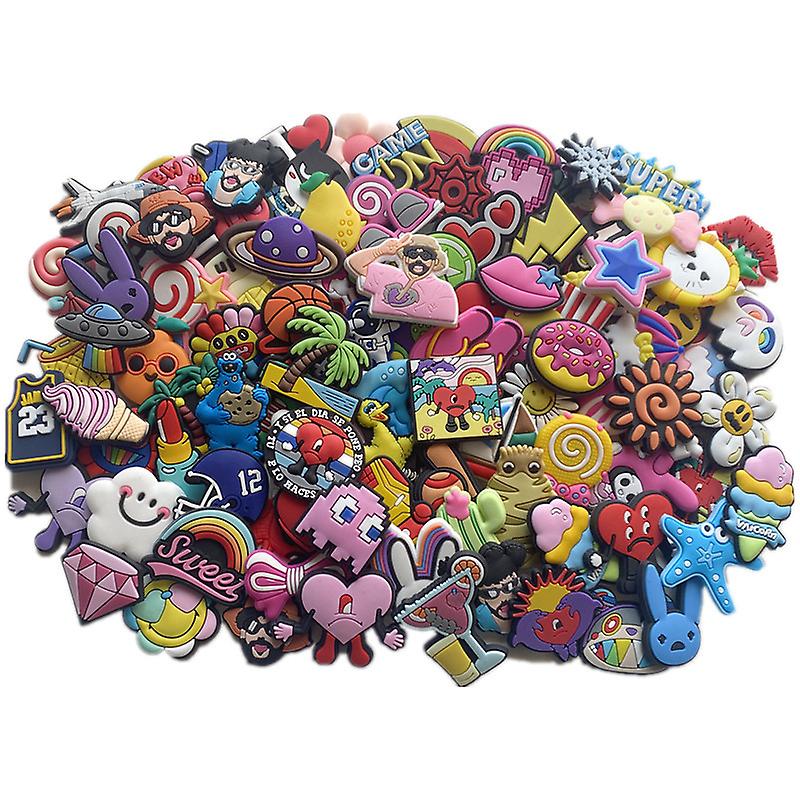A Batch Of 100 Different Random Shoe Charms For Shoe Decoration, Girl Shoe Charms, Boy Shoe Charms