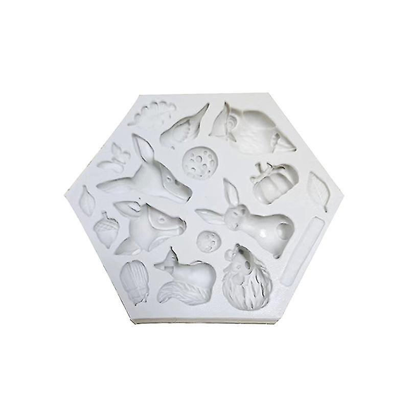 Flip Sugar Mold Forest Animal Silicone Mold Molde de silicona reutilizable