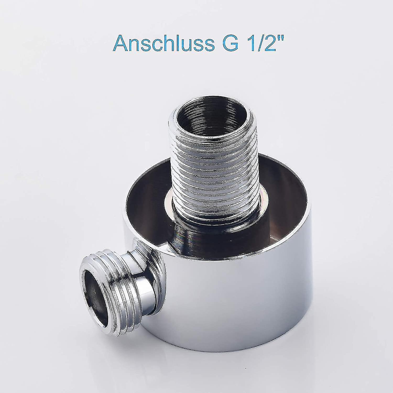 Round Hose Connector - Chrome Wall Connecting Elbow - - Brass - Universal - 1/2quot; - Sand Fitting - Shower Wall Fitting