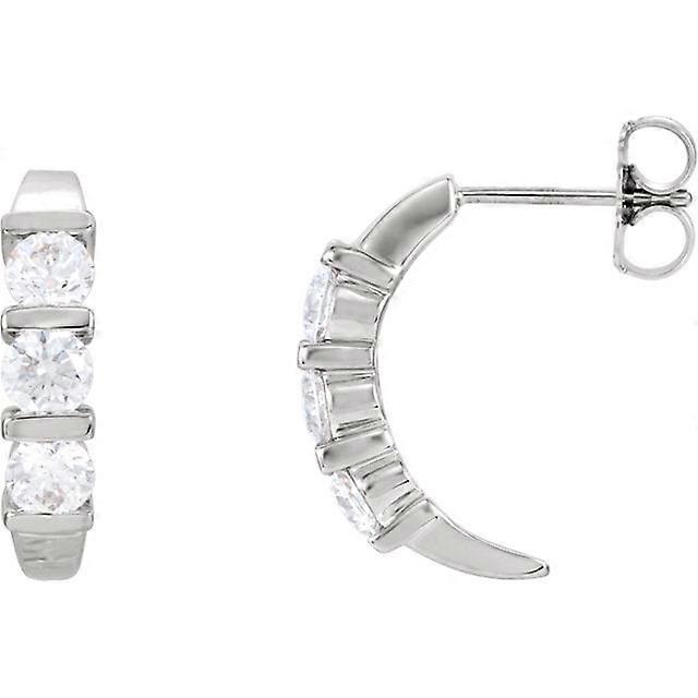 Round Diamond Stud Earrings 14k White Gold (1.46 Ct, F Color, VS2 Clarity)