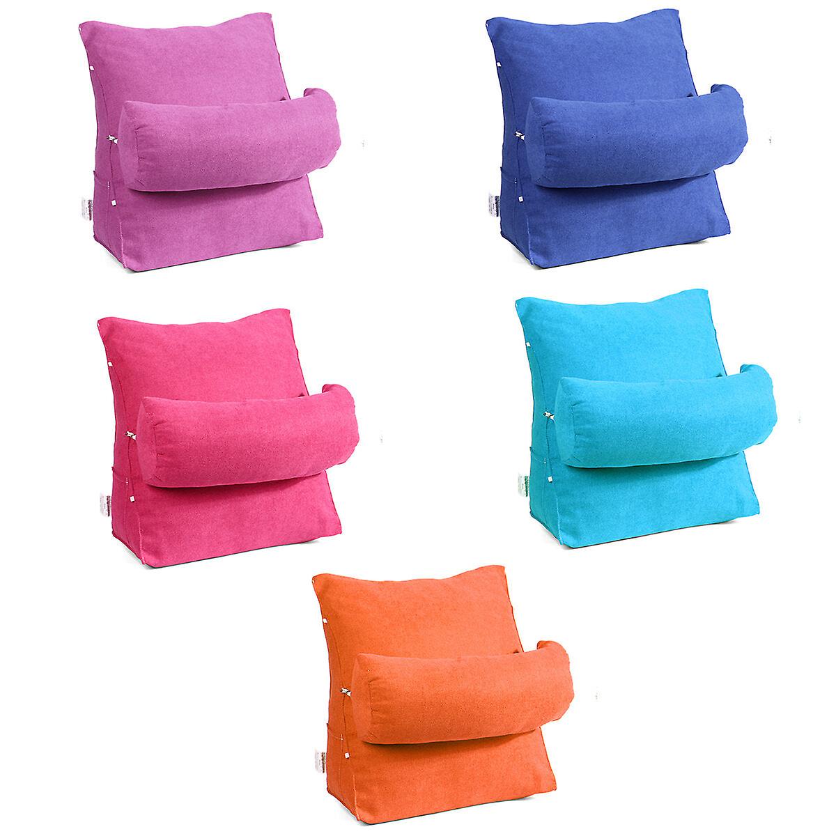 Triangular Backrest Cushion - Cotton Linen Chair, Sofa, Bed Rest Pillow, Waist Support For Office & Home Decor