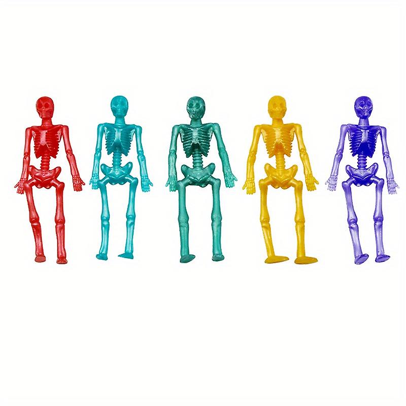 5pcs/10pcs/25pcs/50pcs Halloween Stretch Skull Toys Stretch Skull Soft Toys Suitable For Party Favors Happy Halloween Gift Bag Fillers Halloween
