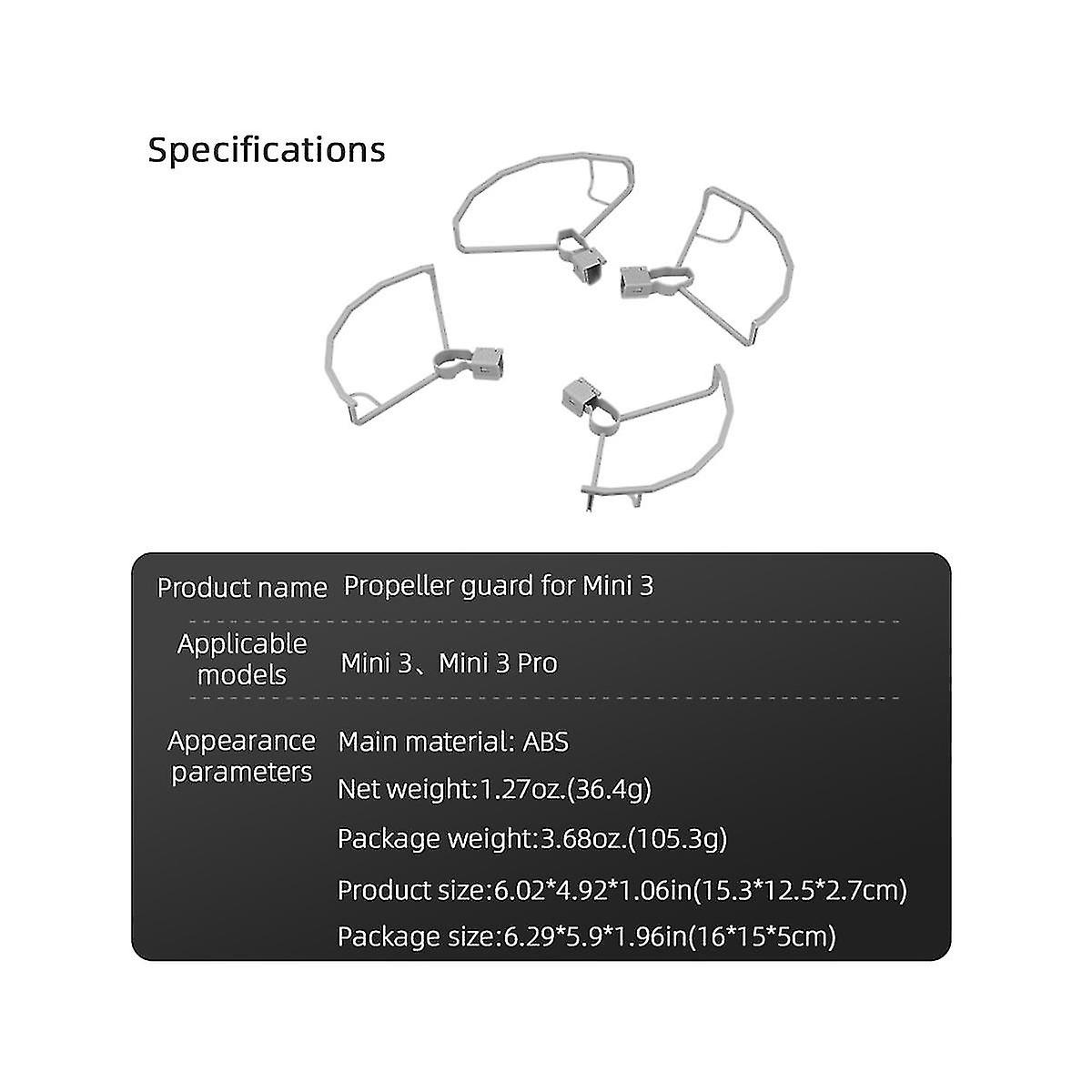Propeller Guard Protector For Mini 3 Pro / Mini 3 Drone Propellers Props Cover Wing Fan Bumper Cage Protective Ring