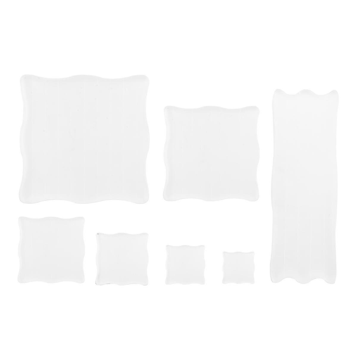 7 Pieces Clear Stamp Blocks, Acrylic Stamping Blocks Tools Set With Grid For Scrapbooking Crafts, C