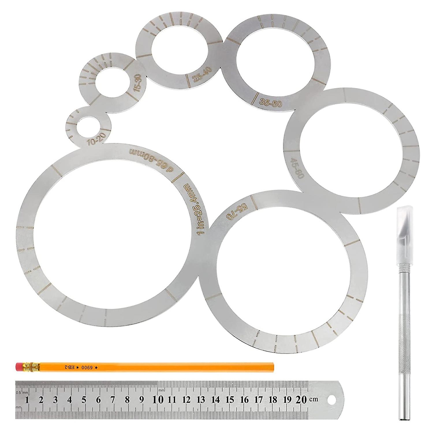 Craft and Measure with Confidence Using This 7-Piece Stainless Steel Ruler Set