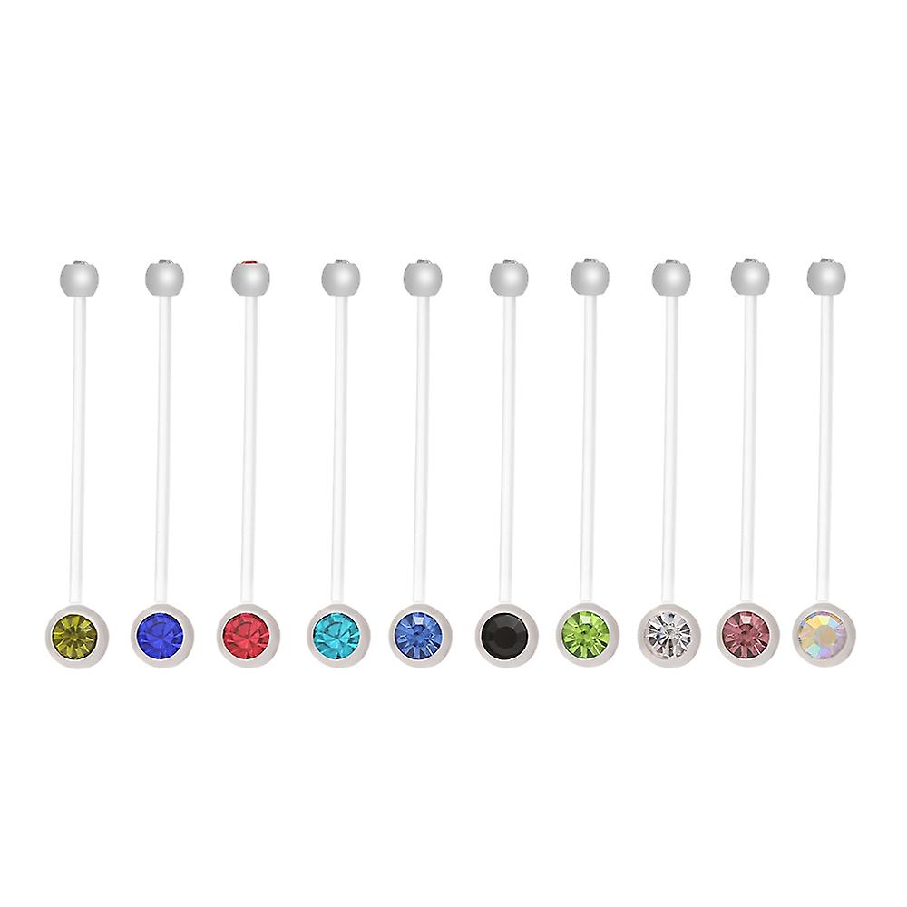 10PCS Nombril Nombril Anneau Grossesse Maternit Flexible Clair Long Nombril Anneaux Nombril Retai