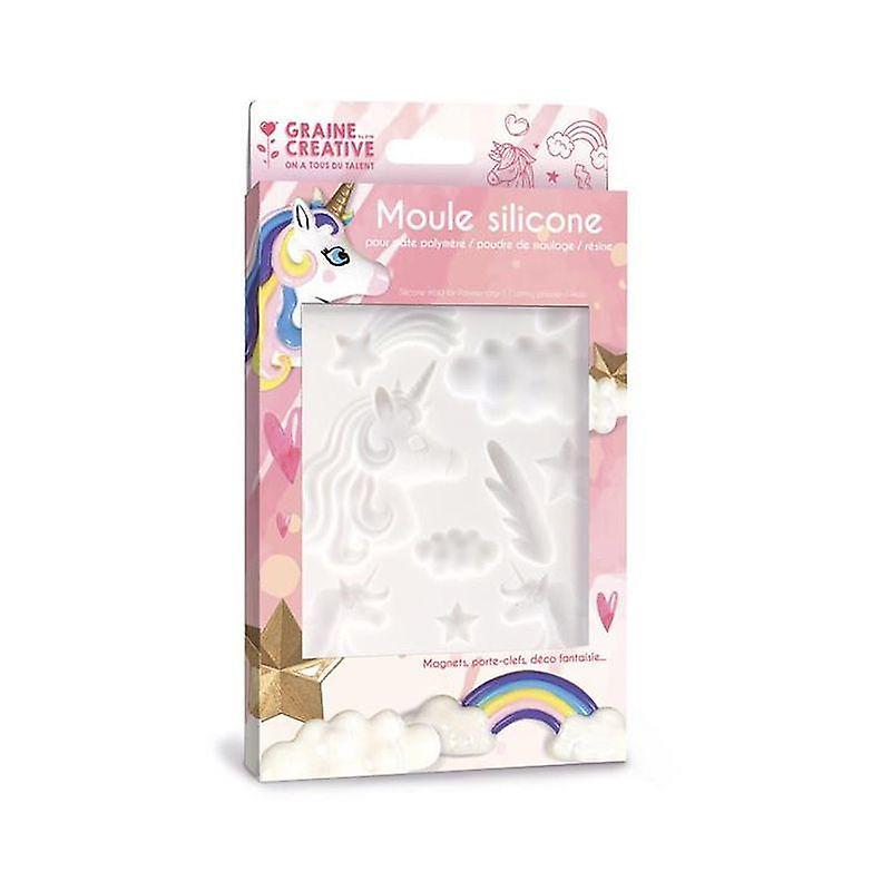 Silicone mould for polymer clay - Unicorn - 20 x 13 cm