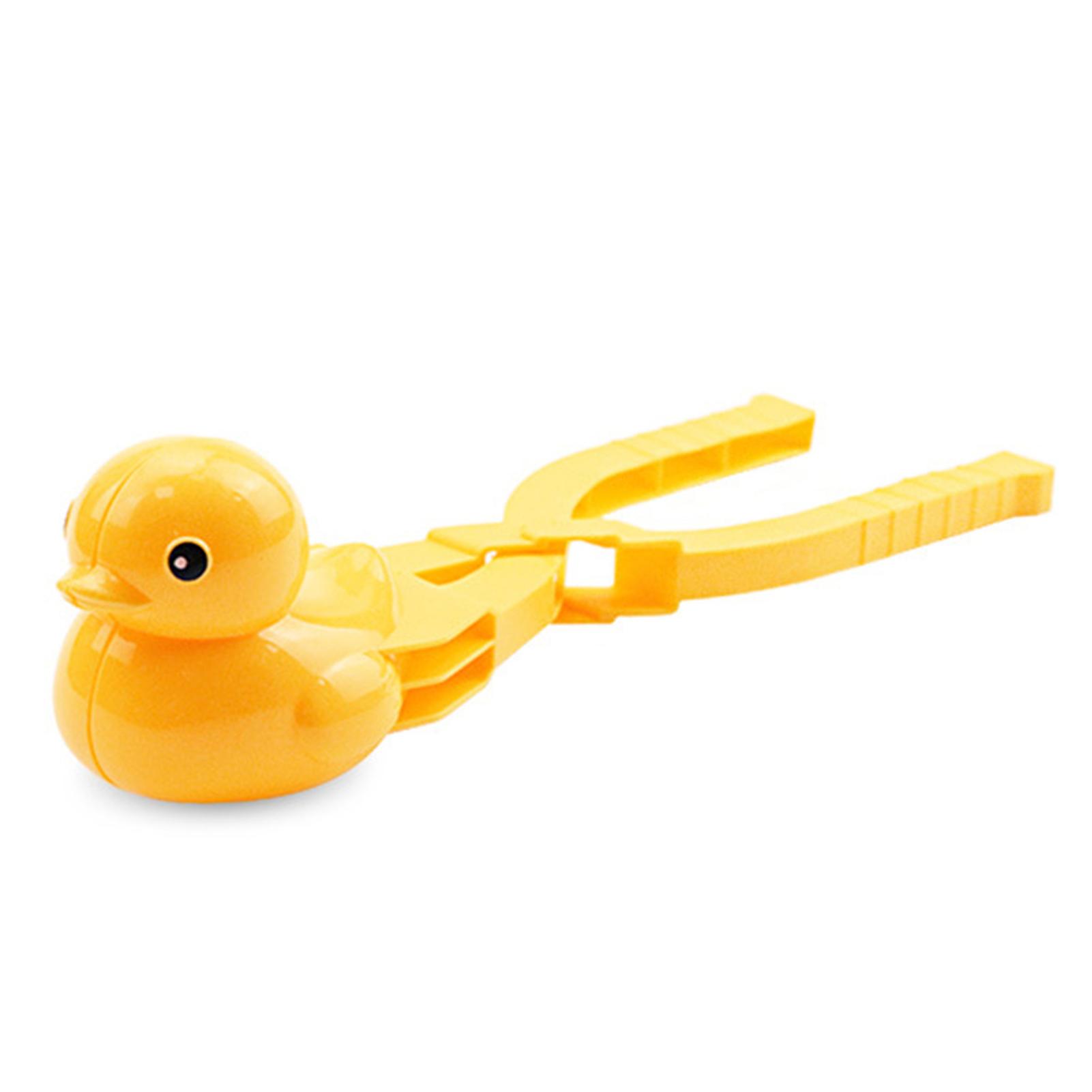 Snowball Maker with Eyes Lovely Easy to Release One-piece Molding Creative Color Cognition Yellow Duck Model Snowball Clip Winter Snow Toy