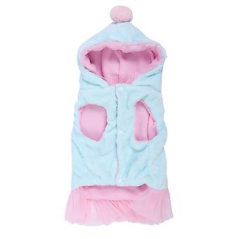 Huisdier Hond Kat Pluche Schattige Kleding Prinsessenjurk Houd Warm Capuchon Ontwerp voor Herfst en Winter