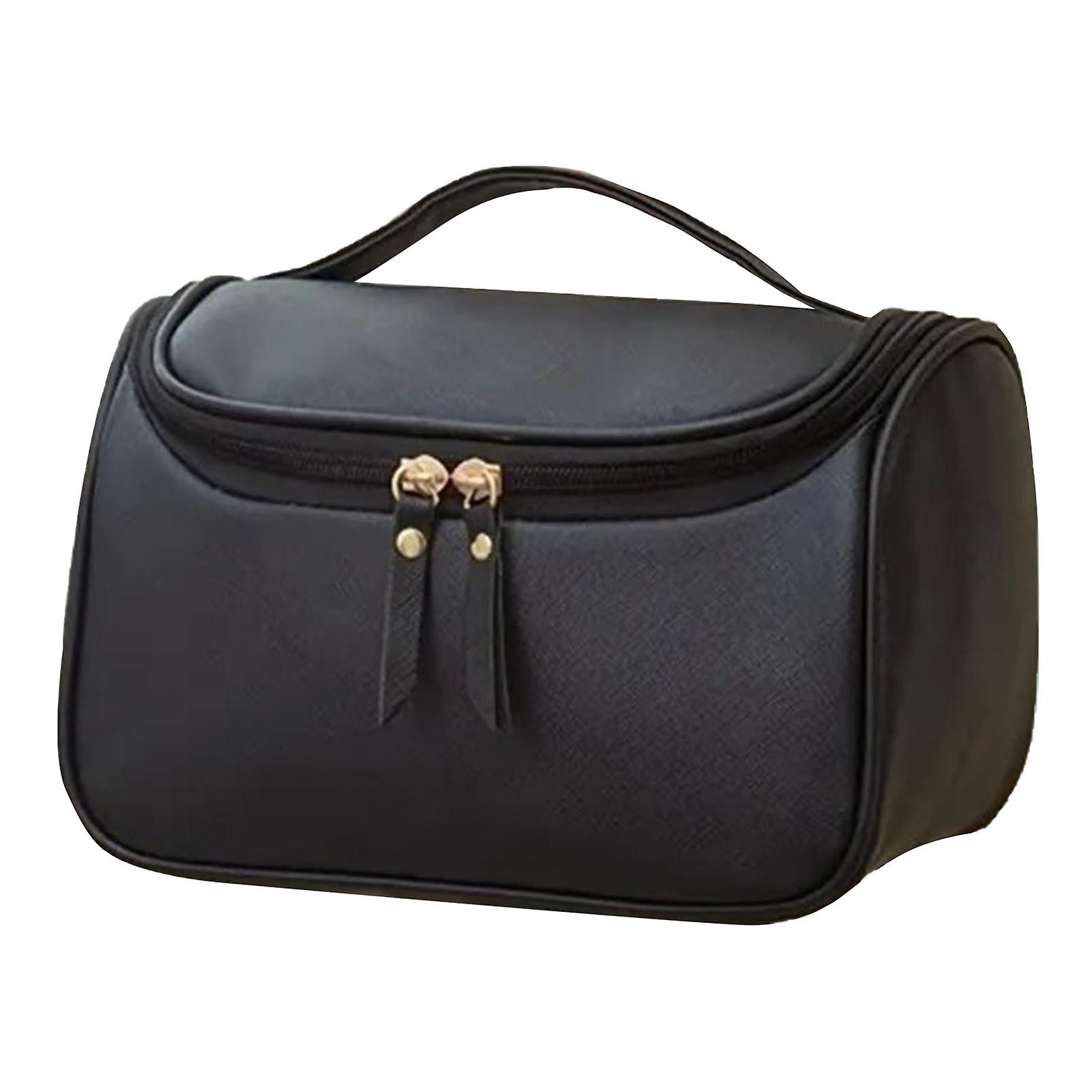 Handheld Cosmetic Bag Large Capacity Waterproof Portable Storage Bag with Handle for Travel Home