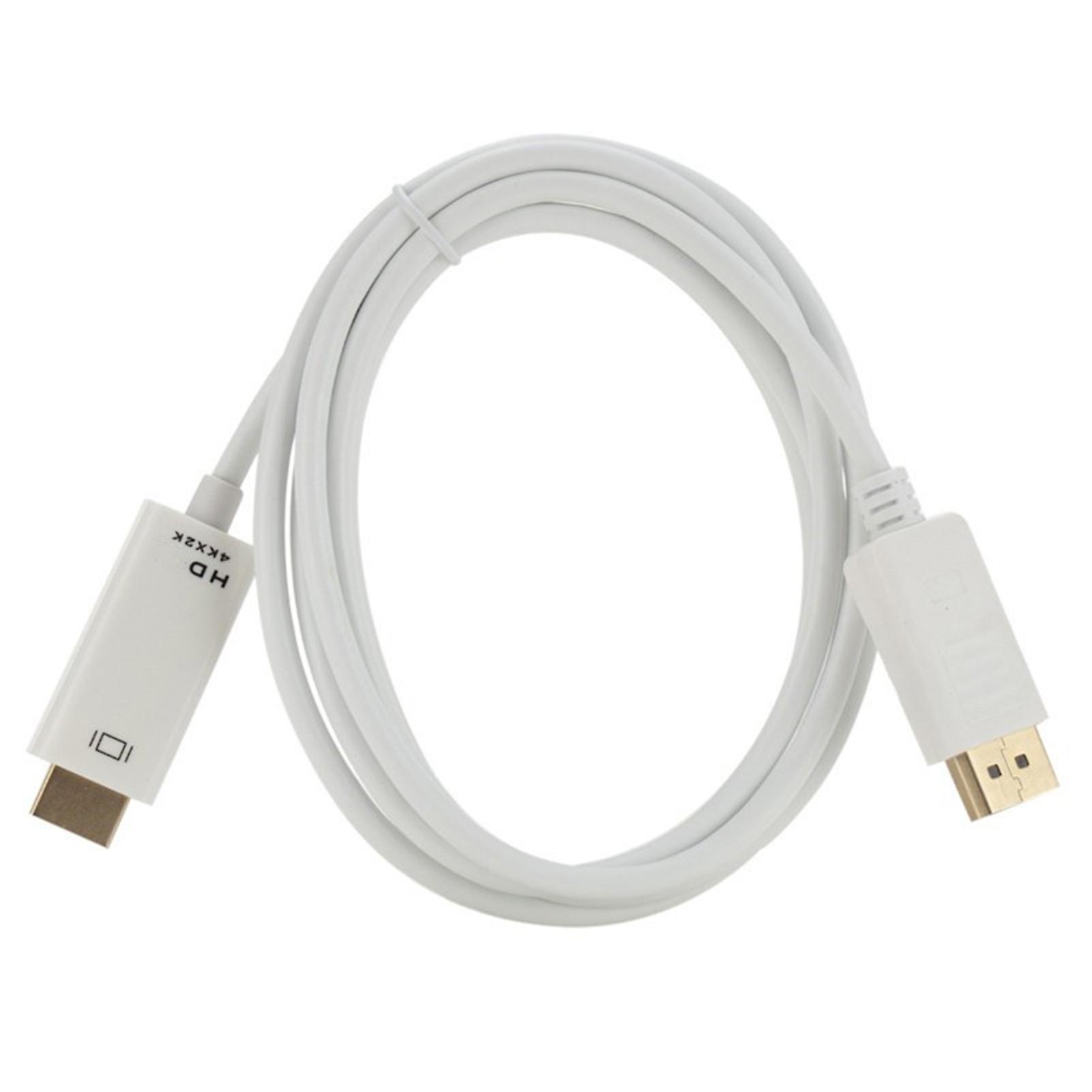 Cable Adapter Uni-Directional Displayport to Compatible HDMI Cable for Monitor Projector