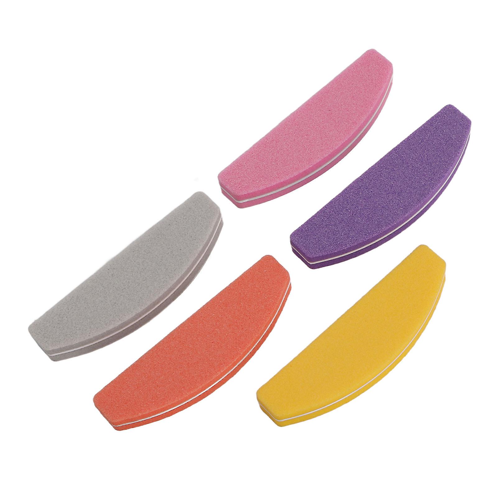 5Pcs Nail Buffer Block Double Sided Washable Buffing Sanding Block Manicure Tool for Nail Art 