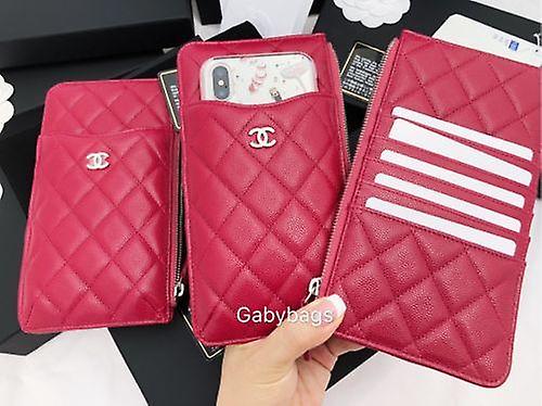 chanel phone holder wallet