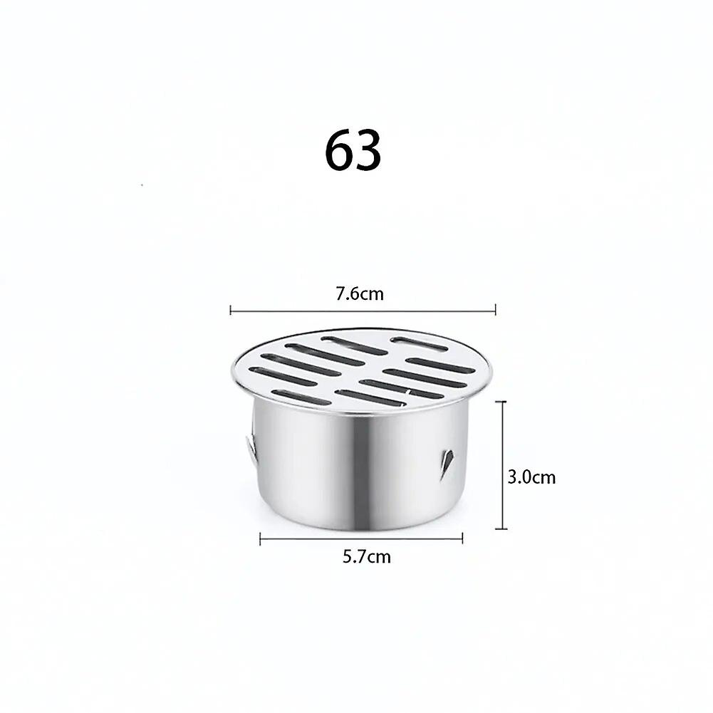 Gulvafløb 50mm-200mm rustfrit stål balkon tagafløb rund gulvafløbsdæksel regnafløbsdæksel rørhætte PVC afløbsrør gulvafløb ~ 1539